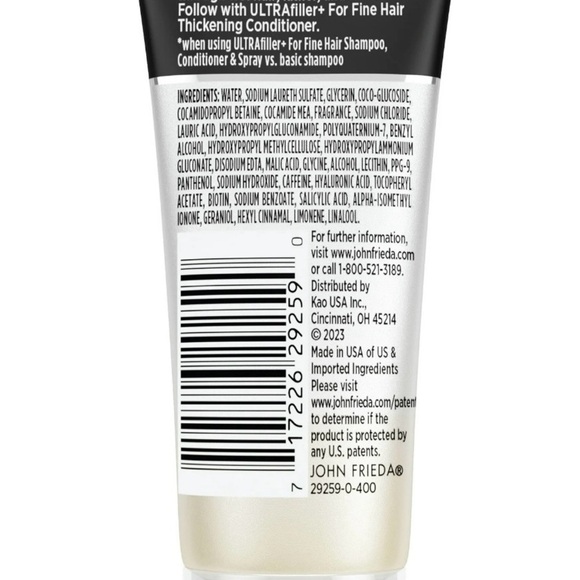 John Frieda ULTRAfiller+ Thickening Shampoo & Conditioner for Fine Hair - Picture 6 of 8